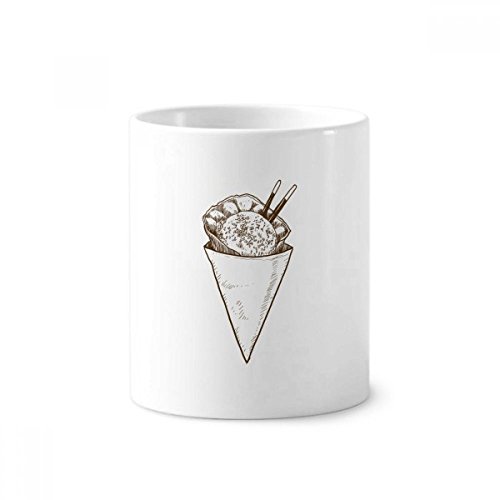 Tasse blanche céramique 350ml motif sésame crème glacée