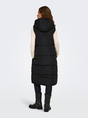 Only Onlalina Long Waistcoat Otw Noos, Gilet Donna, Schwarz, Xs - 5