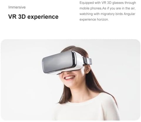 Person wearing VR headset for drone experience
