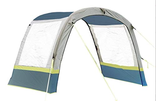 OLPRO Cocoon Breeze Inflatable Campervan Awning Extension Lime & Grey - Pre 2022 Air Beam, extra storage room, undercover dining area, 350cm wide x 180cm long