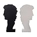 Lukitas David Head Decorative Bookends, Heavy Duty Half-and-Half Book Ends Non-Slip, Classical Artistic Sculpture for Office Home Bookshelf Decor, Black & White, Resin 9.5''