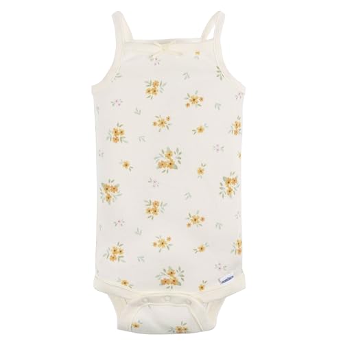 Image of Gerber Baby Girls Multi-Pack Sleeveless Onesies Bodysuit