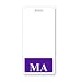 Medical Assistant "MA" Vertical Badge Buddy with Purple Border