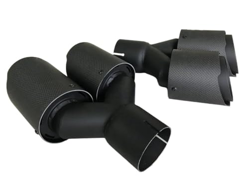 Embout d'échappement carbone double 76-89mm au style sportif et élégant