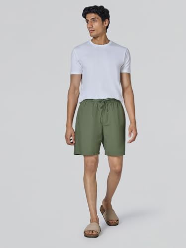 Image of XYXX Zen Solid Shorts for Men with Side Pockets and Drawstring |Relaxed Fit Shorts