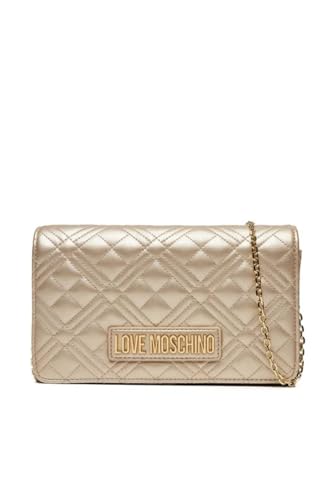 Moschino Borsa Donna Love a Spalla/Tracolla Ecopelle Trapuntata Metallic Gold BS25MO07 JC4079, gold, Einheitsgröße, gold, Einheitsgröße, Gold, Einheitsgröße