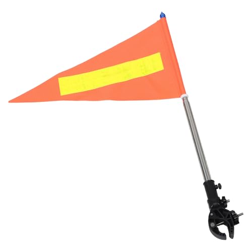 Bandera para silla de ruedas naranja reflectante con diseño telescópico