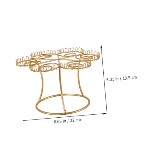 Présentoir à cornets de glace doré à 6 emplacements pour buffet - 3