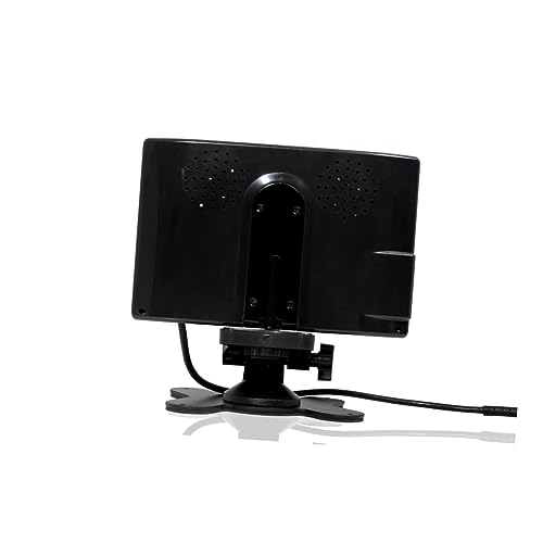 BRIGHTFUFU Tft LCD Color Video Input Car Rearview Monitor with Ir Remote Controller Stand Automatic Rear for Vehicle Easy Installation Compatible with Pal Ntsc Video