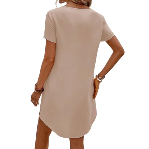 Short Sets for Women 2 Piece Vacation Outfits Irregular Split Hem Short Sleeve T-Shirt and Loose Shorts Lounge Sets2