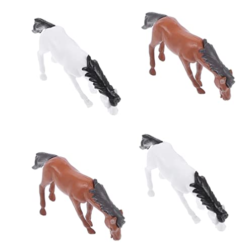 Mini Horse Statue Pferde Modell: 4 Stücke Bauernhof Tiere Figur Spielzeug Lernen Lernspiele Spielset Geflügel Modell…
