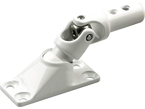 Schellenberg 11119 Placa de apoyo de bisagra 50° para persianas enrollables accionadas por manivela DE, 42 mm de distancia entre taladros, blanca