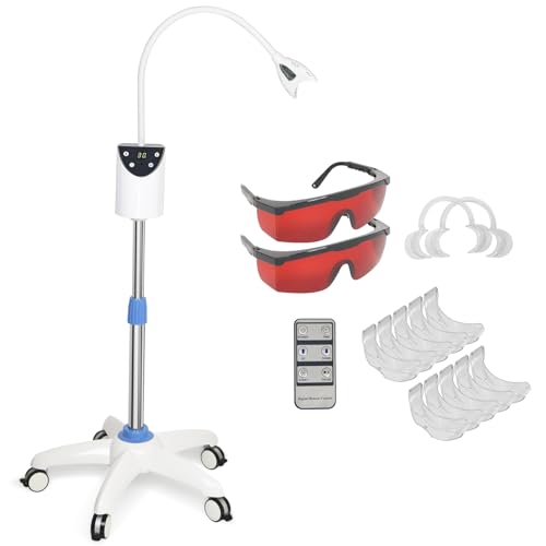 Mobile Cold Light Bleaching System, Whitening Lamp with 4 High-Power LED Lights, Sensitive Infrared Remote Control, Full-Mouth Whitening, Secret to a Confident Smile