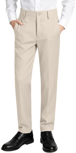 Skinny Dress Pants for Boys,Formal Stretch Suit Trousers for Boy Size 7