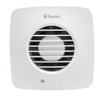 Xpelair DX100BTS Simply Silent Bathroom Extractor Fan with Timer, Adjustable Twin Speed, Ghost Air Movement Technology for Quiet Running, 100mm (4″), Square – Cool White