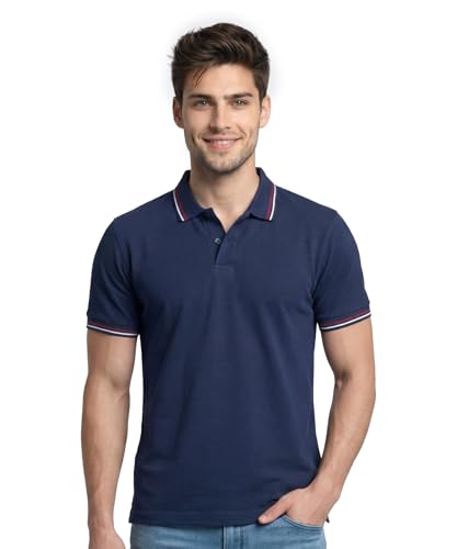 Image of AWG ALL WEATHER GEAR Cotton Polo T-Shirt | Half Sleeve Plain-Regular Fit | Soft Breathable Solid Tee | Collar Tshirts | Casual & Office Wear | Comfortable Everyday Cotton Polo | Mens Tshirts