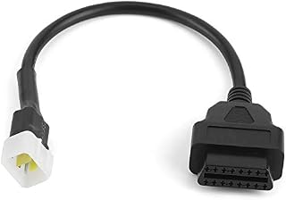 Diagnostics Cable,Diagnostics 6 Pin to OBD2 16 Pin Adaptor Cable Motorcycle Fault Detection Connector Fits for Sinnis