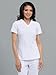 Dickies EDS Essentials Scrubs, V-Neck Womens Tops with Four-Way Stretch and Moisture Wicking Plus Size DK615, 3XL, White