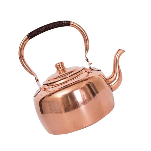 Hervidores de cobre eficientes para hervir de 30 cm de altura, estufa de inducción, mango seguro, utensilios de cocina, hervidores de cobre para cocinas de inducción y estufas