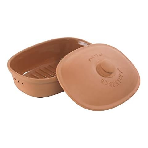 Römertopf oval bread pot 30x21cm, Terracotta, Medium Cover