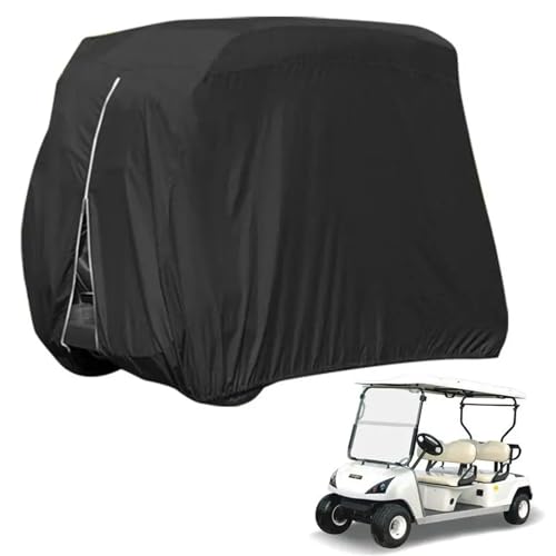 Golf Cart Cover, Golf Buggy Cart Cover Waterproof Rainproof Cover Dustproof Outdoor All Weather Protection Windshield Oxford Cloth Golf Cart Accessories Suitable for EZGO, Club Car, Yamaha