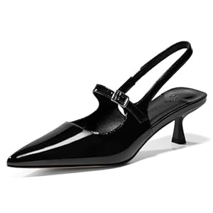 Coutgo Slingback Kitten Heels for Womens 2024 Pumps Party Dress Shoes