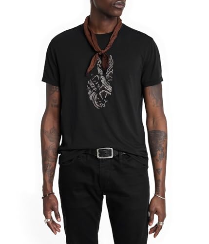 Tee-Shirt Peace Broderie Homme John Varvatos en coton de créateur