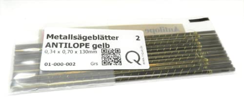 Antilope Jewelers Saw Blades #2 Jewelry Making Pack of 144 pcs. Made in Germany