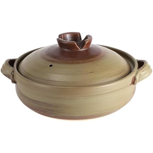 olkljdg日本製キャセロール土鍋 1-4 人用ごはん専用鍋 直火・電子レンジ・オーブン対応 家庭料理シチュー・炊飯両用 保温性高め (B,1.2L)