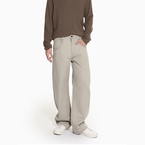 Men's Denim Jeans Cotton Wide Leg Relaxed Casual Weekend Lounge Daily Pants for Men4