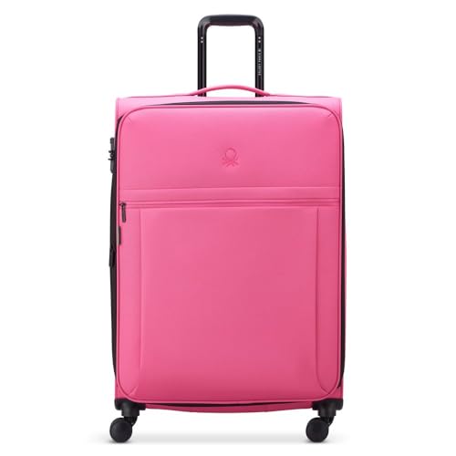 DELSEY Paris x United Colors of Benetton Flexibler Koffer, 76 cm x 50 cm x 35 cm, 110 l, XL, Rosa, extra-Large, Trolley Case/Upright