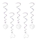 Beistle 57579 5-Pack Wedding Whirls, 3-Feet 4-Inch