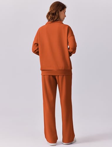 Image of PINSPARK 2 Piece Sets for Women 2026 Fall Outfits Sweatsuit Oversized Sweatshirt Wide Leg Sweatpants Matching Set Tracksuit