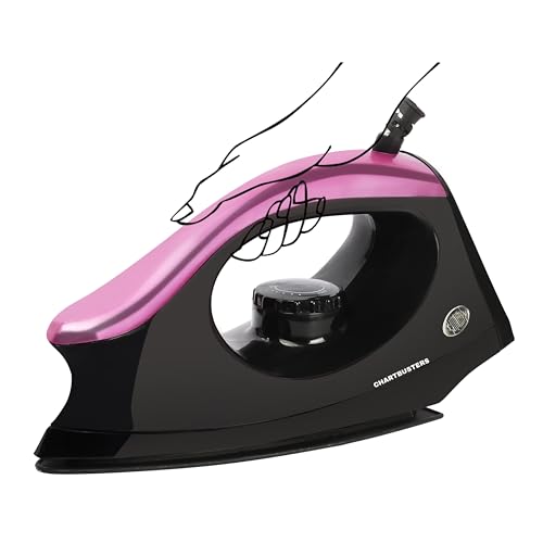 Image of CHARTBUSTERS Dry Iron | IS 302 ISI Certified | Adjustable Temperature Control | Non-Stick Coated Soleplate | Shock Proof Body | 1000W Fast Heating | by 99 Drops Oasis
