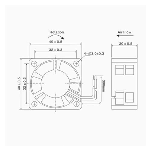 Ventilateur 4CM 24V de qualité supérieure avec double roulement à billes - 2