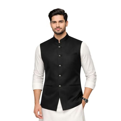 Image of DesignerBin Men's Nehru jacket Waistcoat, Modi Jacket with Beautiful Color