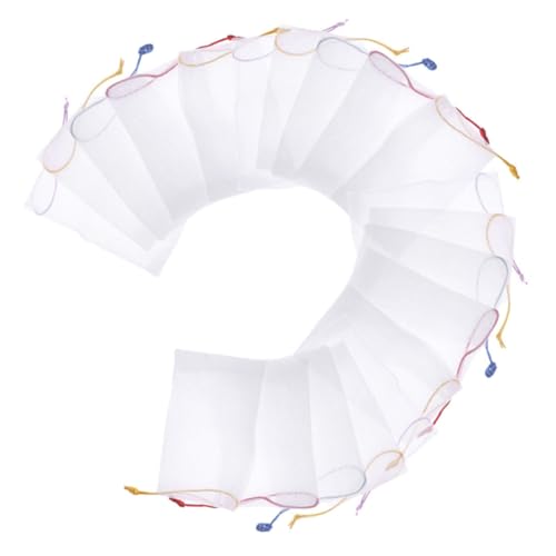 INOOMP 40 Piezas Bolsa de Malla para Jabón Barra Unidades Cordón para Baño y Ducha Funda Práctica para Ahorro y Almacenamiento de Jabón para Limpieza Facial y Corporal
