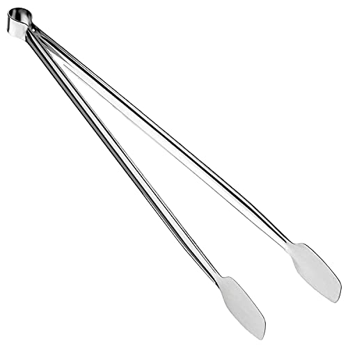 Pince de cuisine extra longue en acier inoxydable 35,6 cm pour cuisiner, griller, barbecue, buffet, grille-pain Cover