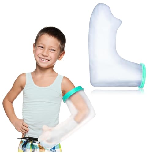 ZOPJUMA Waterdichte gipsbescherming, arm kinderen, verbandbescherming, arm douchebescherming voor baden, douche, armbeschermer voor gipsverbanden, afdekking, arm, gips, douchehoes, douchehoes,