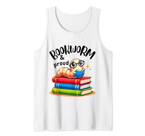 Bookworm & Proud Funny Quote Reading Book T-shirt Débardeur