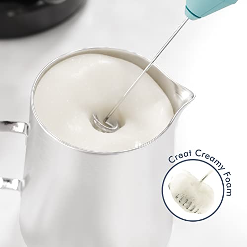 Powerful Milk Frother Handheld Foam Maker, Mini Whisk Drink Mixer for Coffee, Cappuccino, Latte, Matcha, Hot Chocolate,  - Additional View