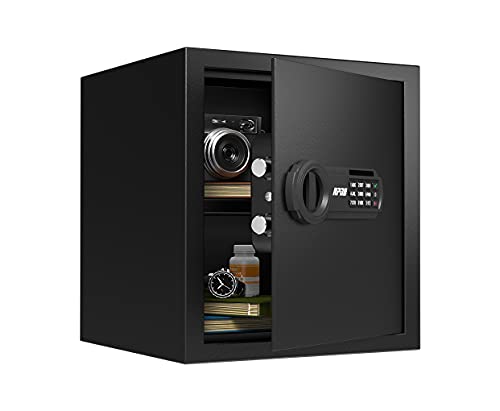 RPNB Deluxe Safe and Lock Box,Money Box,Digital Keypad Safe Box,Steel Alloy Drop Safe, Keypad Lock,Perfect for Home Office Hotel Business Jewelry Gun Cash Use Storage,1.2 Cubic Feet