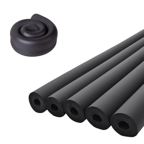 Pipe Insulation Foam Tube 1 Inch ID*3/8 TH-6Ft Foam Tubing Black Pipe Cover Heat Preservation for Outdoor Water Pipe Insulation AC Unit Guitar Stands Exercise Machine Handle and Roof Rack Etc