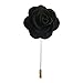 Sunny Home Men's Lapel Flower Stick Brooch Pin Boutonniere Pin for Suit Tuxedo Corsage (3.74in, Black)