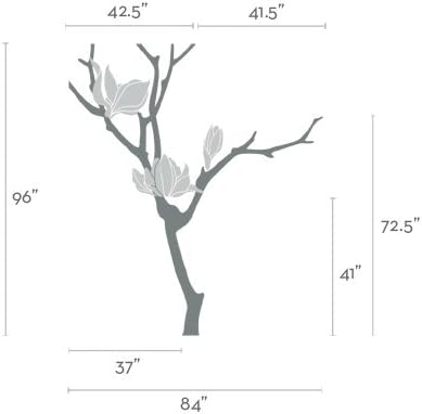 Magnolia Flower Tree Decal (Scheme C) - by Simple Shapes®