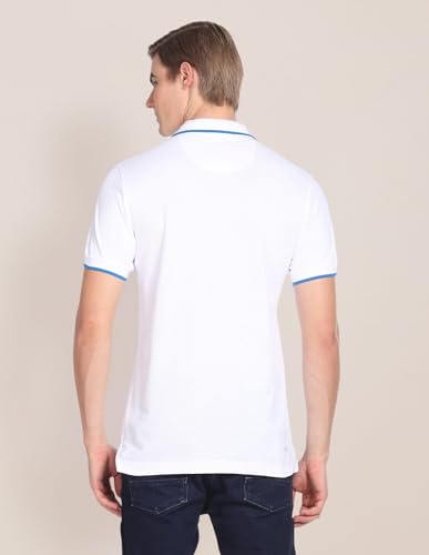 Image of U.S. Polo ASSN. Striped Slim Fit Polo T Shirts for Men - 100% Cotton, Half Sleeves Mens Tshirt