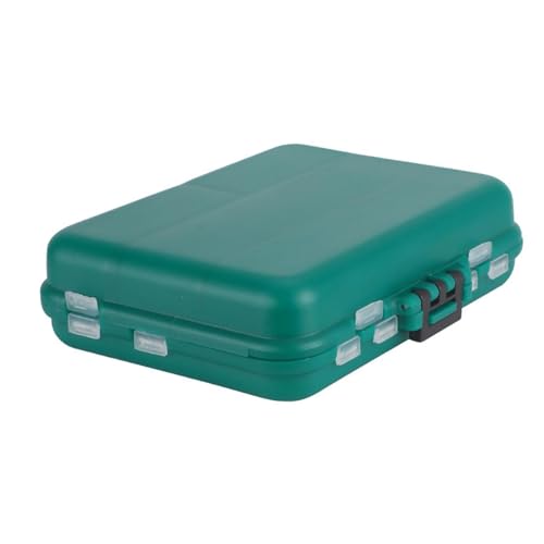 Menolana Double Sided Fishing Tackle Box Case Multifunction Removable Dividers Waterproof Fishing Hook Organizer Lure Box, Green