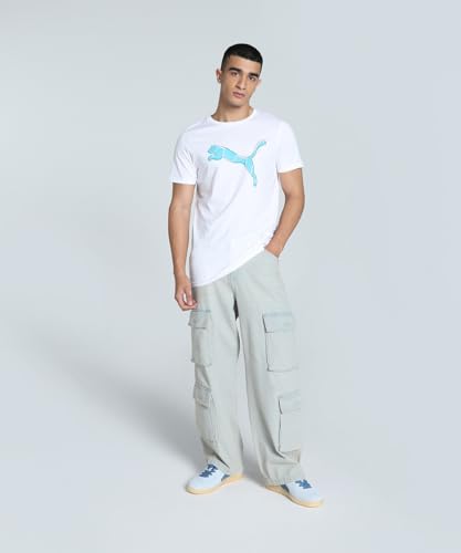 Image of Puma Men Cotton Solid Classic Fit Tees