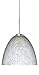 Besa Lighting 1BT-757219-LED-SN 1X6W GU24 Sasha II LED Pendant with Carrera Glass, Satin Nickel Finish
