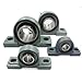 Rexnord KA2215F Spherical Roller Pillow Block Bearing, 4-Bolt, Set Screw Locking Collar, Light Contact Seals, Non-Expansion Type, Cast Iron, 2-15/16" Shaft, 3-1/4" Base To Center, 8-1/8" Bolt Centers
